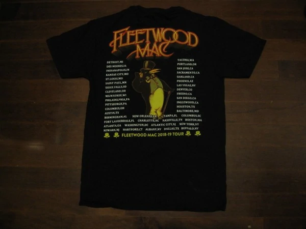 Fleetwood Mac - 2018-2019 Concert Tour- Unisex T-Shirt. Two Sided Print.